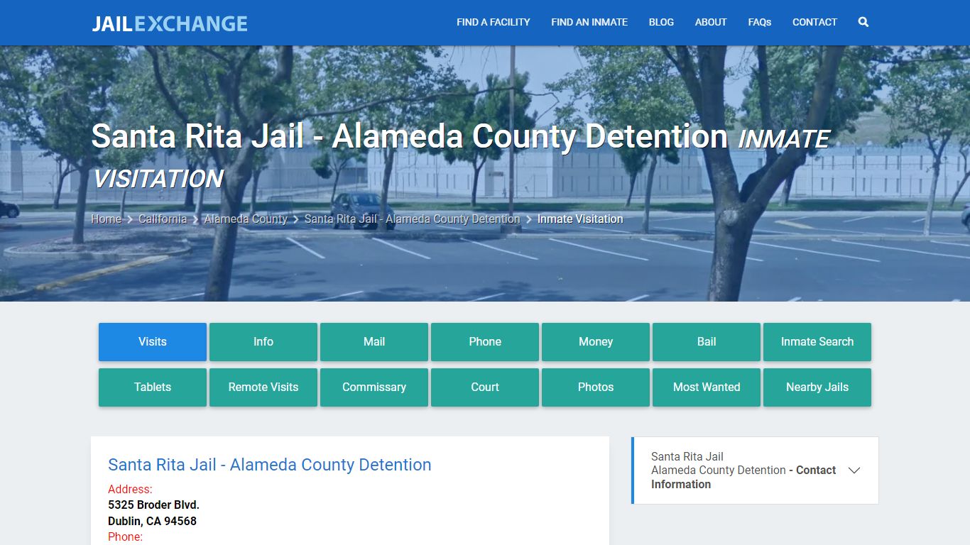 Santa Rita Jail - Alameda County Detention Inmate Visitation